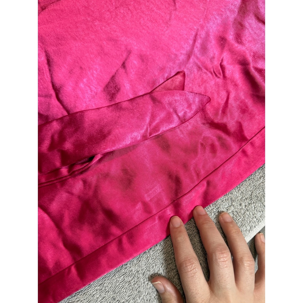 NWT Lulus Size Small Flirt For Fun Fuchsia Tie-Front Two-Piece Wide-Leg Jumpsuit - Picture 6 of 9
